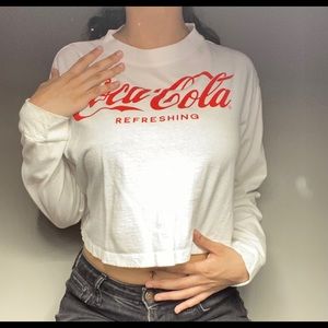 Crop Coca Cola Long Sleeve